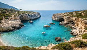 découvrez porto limnionas beach, la perle cachée de zakynthos, un paradis aux eaux turquoise et criques secrètes pour des moments inoubliables.