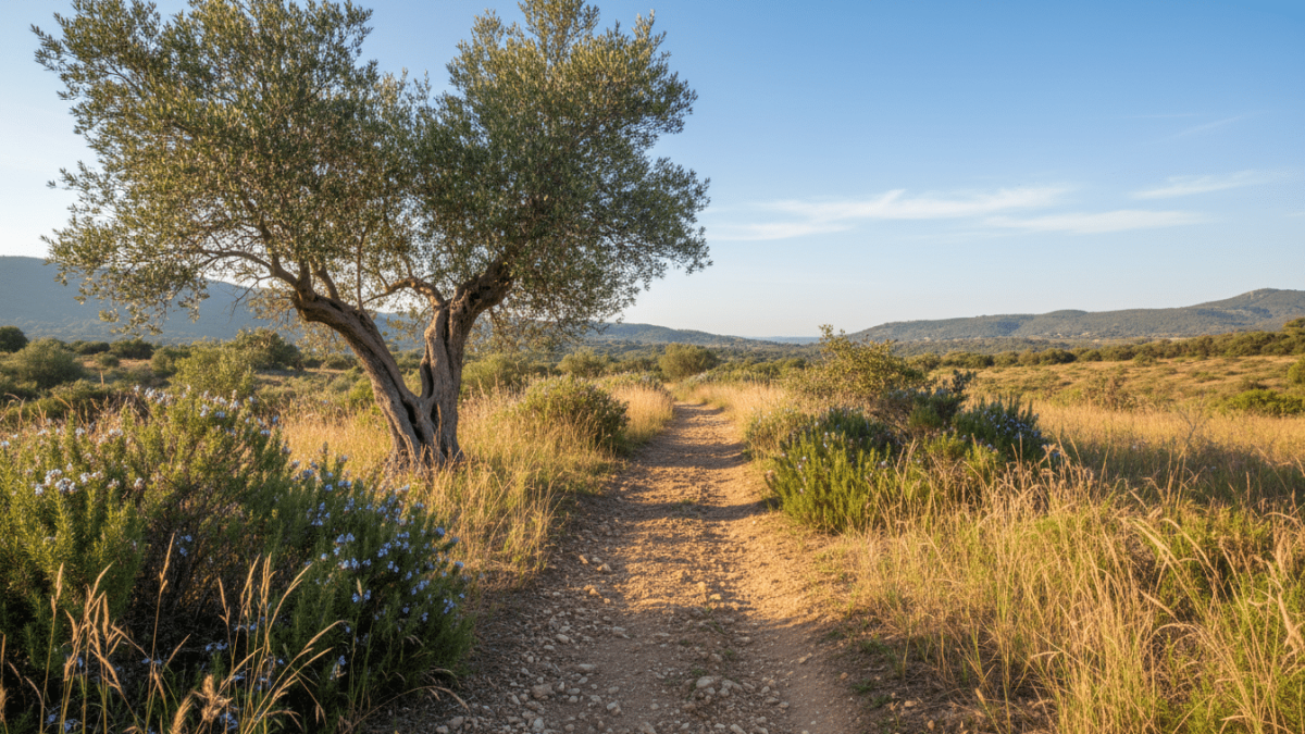 découvrez le sentier de tire-poil et son arbre emblématique lors d'une promenade apaisante au cœur de la nature méditerranéenne, entre paysages préservés et beauté sauvage.