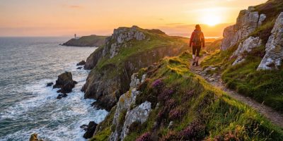 découvrez binn eadair, une randonnée spectaculaire le long des falaises irlandaises près de howth, offrant des vues imprenables sur la mer et la nature sauvage environnante.