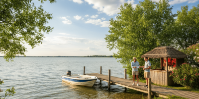 louez un bateau au lac de biscarrosse et profitez d'une aventure unique. paiement sécurisé accepté par chèque ancv pour une réservation facile et pratique.