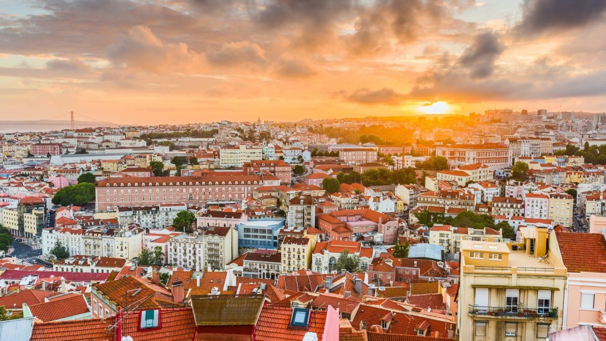 Lisbon, Portugal City Skyline